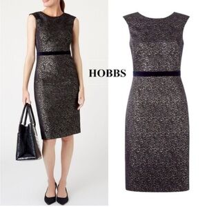 HOBBS navy blue and gold Women's Dress size 6